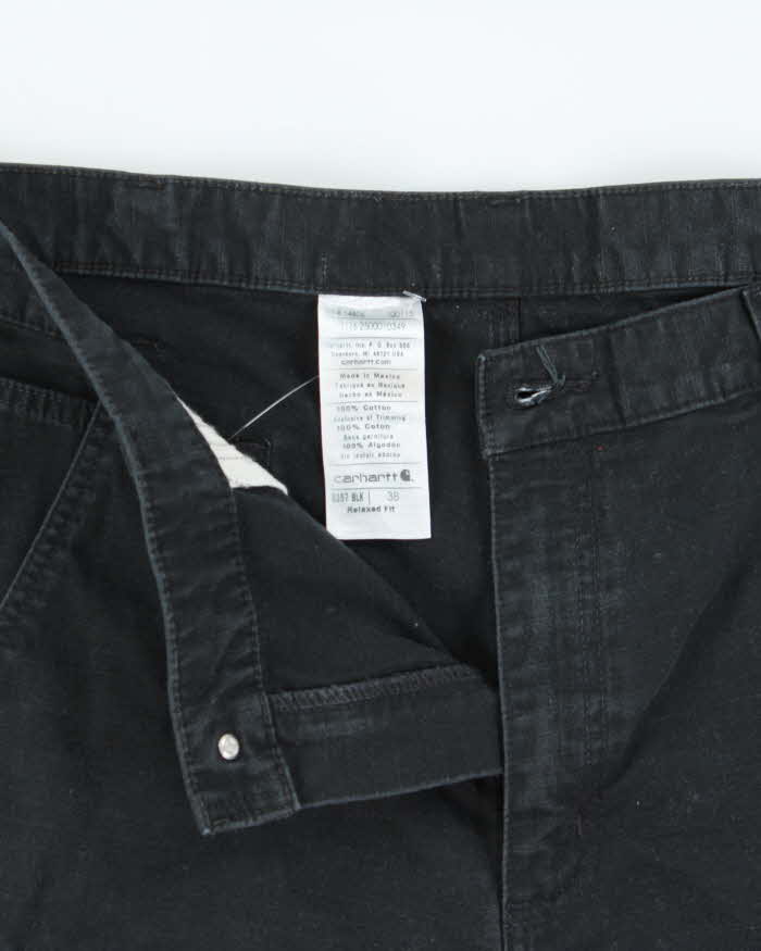 Vintage Carhartt B357 Canvas Ripstop Relaxed Fit Carpenter Cargo Shorts - W38