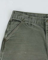 Vintage Y2K 00s Carhartt B25 Moss Duck Canvas Relaxed Fit Carpenter Shorts - W34