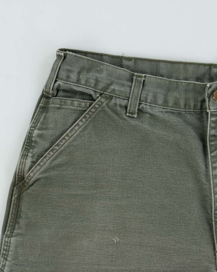 Vintage Y2K 00s Carhartt B25 Moss Duck Canvas Relaxed Fit Carpenter Shorts - W34