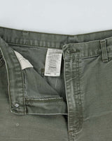 Vintage Y2K 00s Carhartt B25 Moss Duck Canvas Relaxed Fit Carpenter Shorts - W34