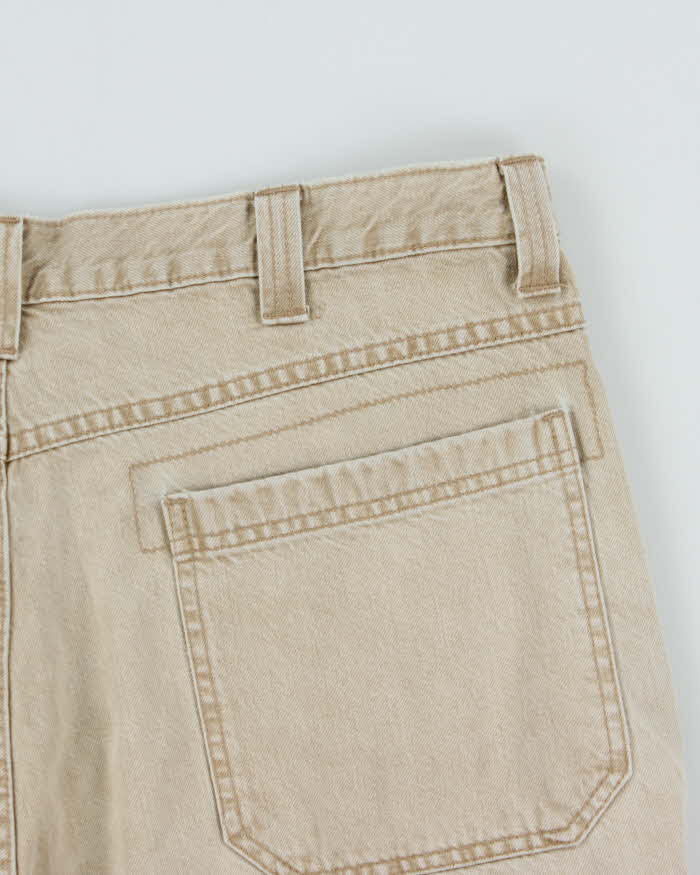 Vintage Y2K 00s Wrangler Desert Khaki Baggy Fit Denim Cargo Shorts - W36