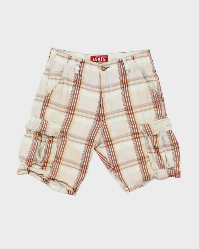 Vintage Y2K 00s Levi's Plaid Loose Fit Cargo Shorts - W34