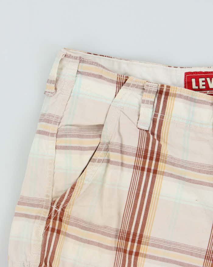 Vintage Y2K 00s Levi's Plaid Loose Fit Cargo Shorts - W34
