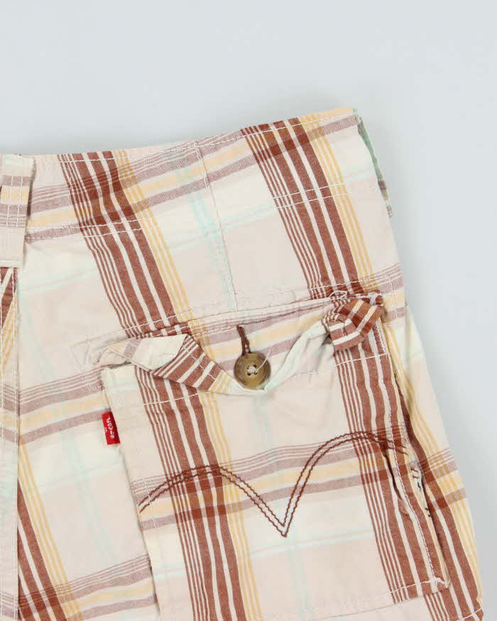 Vintage Y2K 00s Levi's Plaid Loose Fit Cargo Shorts - W34