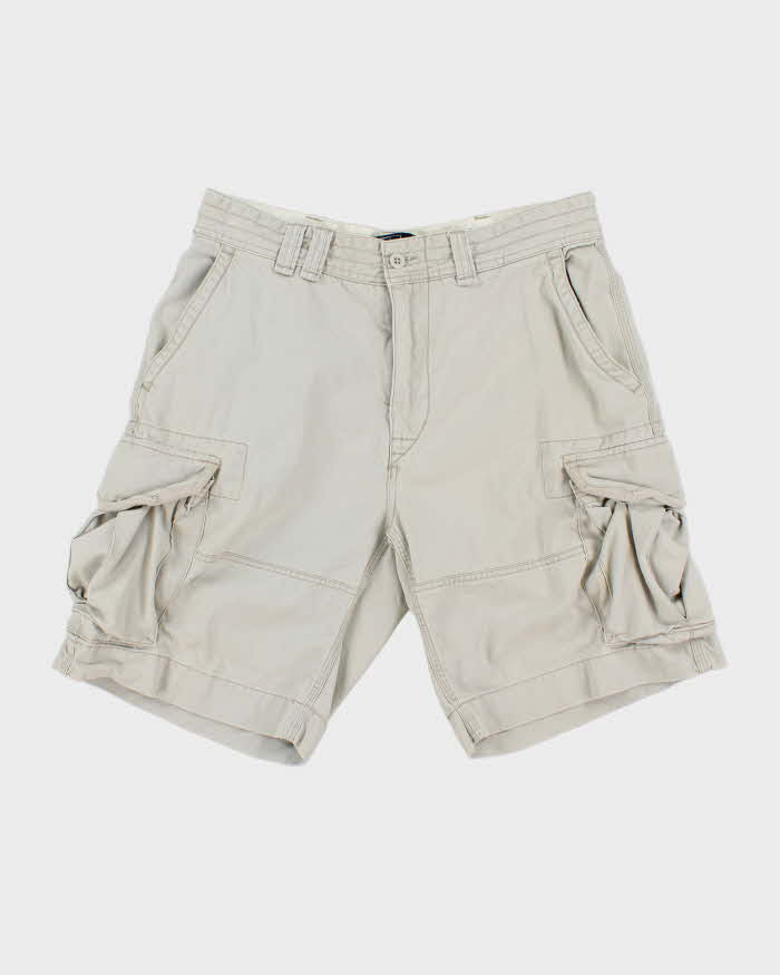 Vintage Y2K 00s Polo Ralph Lauren Heavyweight Canvas Baggy Fit Cargo Shorts - W34