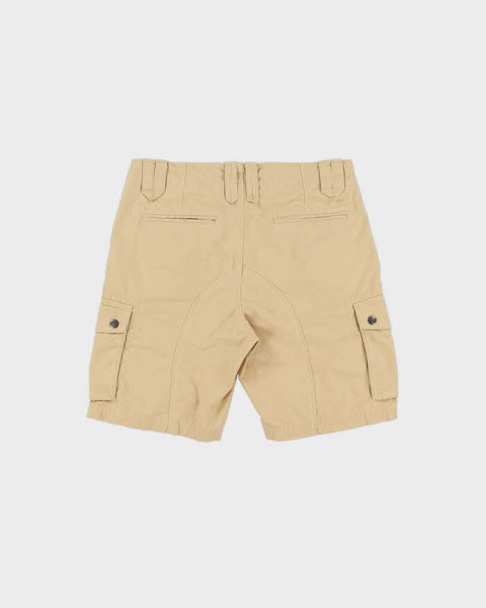 Vintage Y2K Adidas Originals Desert Khaki Embroidered Canvas Cargo Shorts - W29