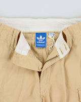 Vintage Y2K Adidas Originals Desert Khaki Embroidered Canvas Cargo Shorts - W29