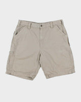 Vintage Carhartt B147 Tan Canvas Original Fit Cargo Carpenter Shorts - W36