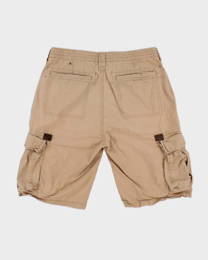 Vintage Y2K 00s Nautica Desert Khaki Canvas Baggy Fit Cargo Shorts - W34