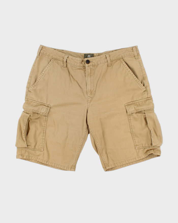 Vintage Y2K 00s Timberland Desert Khaki Canvas Baggy Fit Cargo Shorts - W38