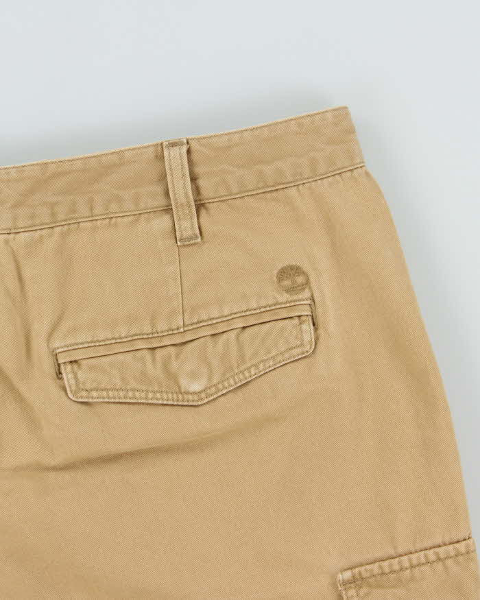 Vintage Y2K 00s Timberland Desert Khaki Canvas Baggy Fit Cargo Shorts - W38