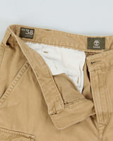 Vintage Y2K 00s Timberland Desert Khaki Canvas Baggy Fit Cargo Shorts - W38