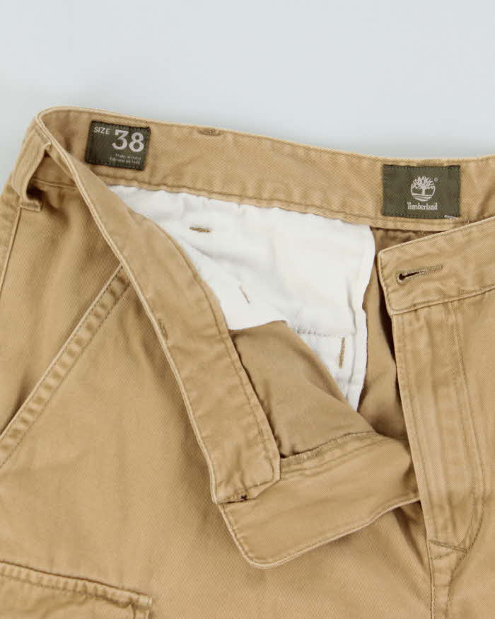 Vintage Y2K 00s Timberland Desert Khaki Canvas Baggy Fit Cargo Shorts - W38