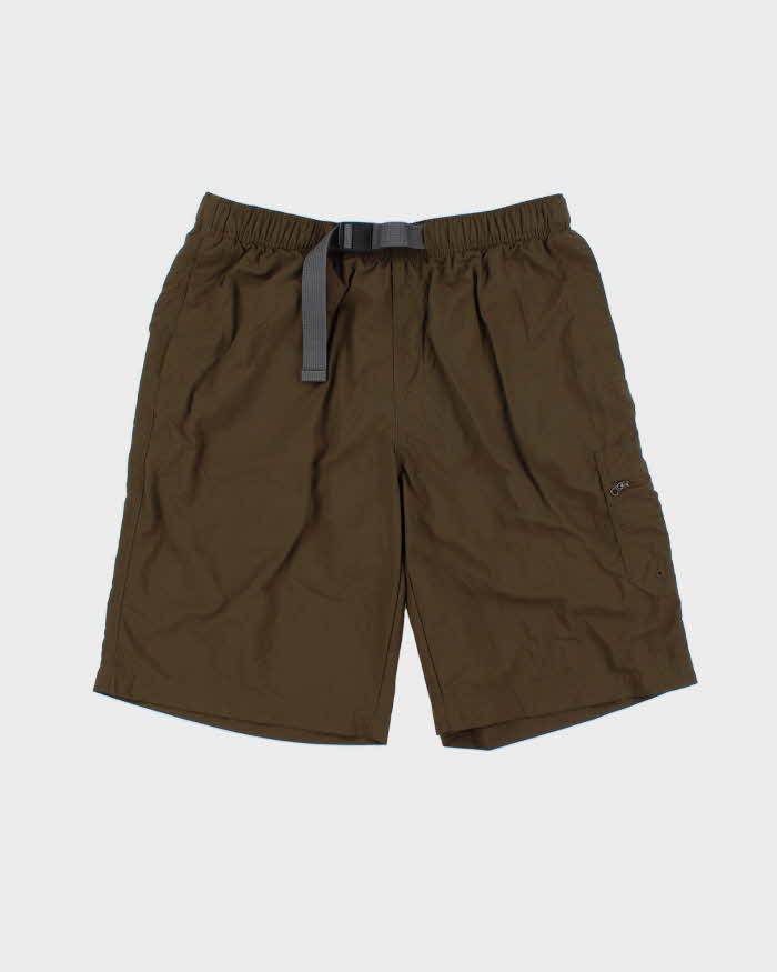 Vintage Columbia Khaki Relaxed Fit Technical Long Swim Shorts - W32