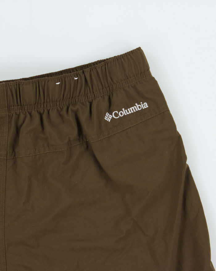 Vintage Columbia Khaki Relaxed Fit Technical Long Swim Shorts - W32