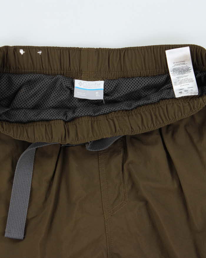 Vintage Columbia Khaki Relaxed Fit Technical Long Swim Shorts - W32