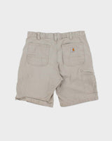Vintage Carhartt Desert Khaki Canvas Relaxed Fit Workwear Shorts - W36