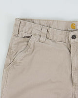 Vintage Carhartt Desert Khaki Canvas Relaxed Fit Workwear Shorts - W36