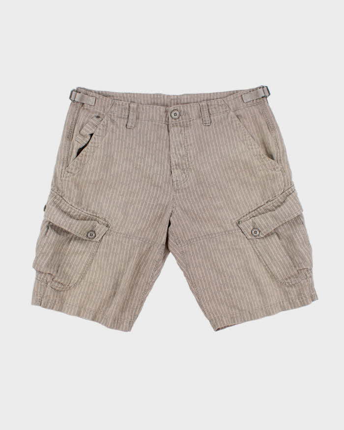 Vintage Y2K 00s Armani Exchange Patterned Relaxed Fit Cargo Shorts - W36