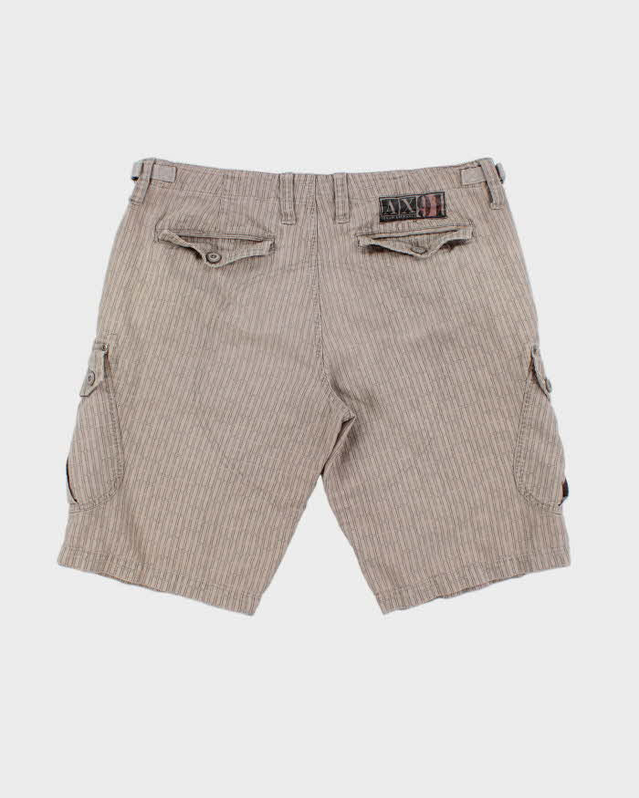 Vintage Y2K 00s Armani Exchange Patterned Relaxed Fit Cargo Shorts - W36