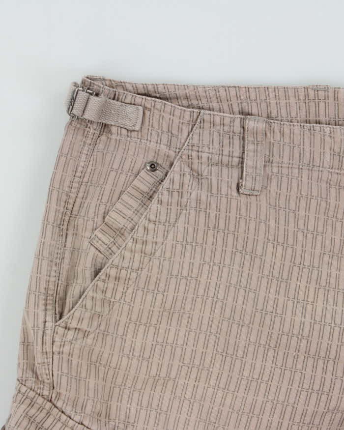 Vintage Y2K 00s Armani Exchange Patterned Relaxed Fit Cargo Shorts - W36