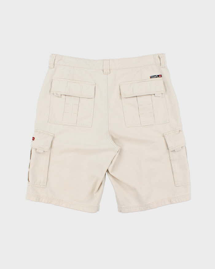 Vintage Y2K 00s Quiksilver Heavyweight Canvas Baggy Fit Cargo Shorts - W34