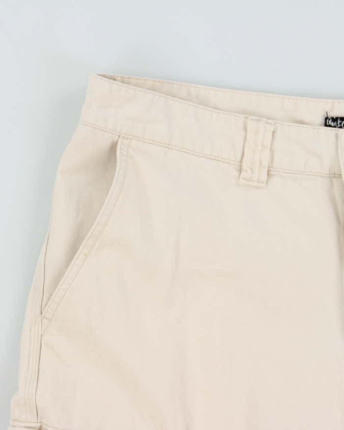 Vintage Y2K 00s Quiksilver Heavyweight Canvas Baggy Fit Cargo Shorts - W34