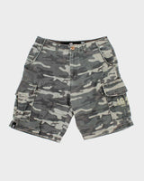 Vintage Y2K 00s Lost Black Sheep Surf Loose Fit Camo Canvas Cargo Shorts - W32