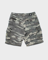 Vintage Y2K 00s Lost Black Sheep Surf Loose Fit Camo Canvas Cargo Shorts - W32