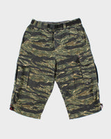 Vintage Y2K 00s HOBO Japan Loose Fit Tiger Camo 3/4 Length Cargo Shorts - W28