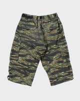 Vintage Y2K 00s HOBO Japan Loose Fit Tiger Camo 3/4 Length Cargo Shorts - W28