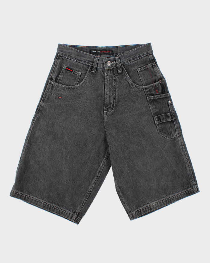 Vintage 1990s Fubu Collection Baggy Fit Denim Carpenter Shorts - W30