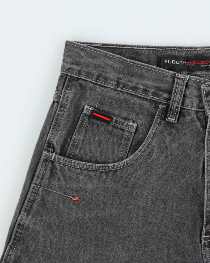 Vintage 1990s Fubu Collection Baggy Fit Denim Carpenter Shorts - W30