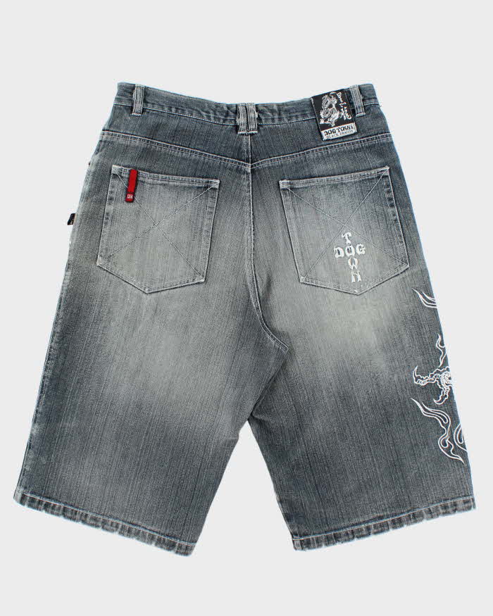 パンツ DOGTOWN Black Dragon Denim Shorts Y2K Vintage Y2K 00s Dog Town Black Dragon Japan Embroidered Baggy Fit
