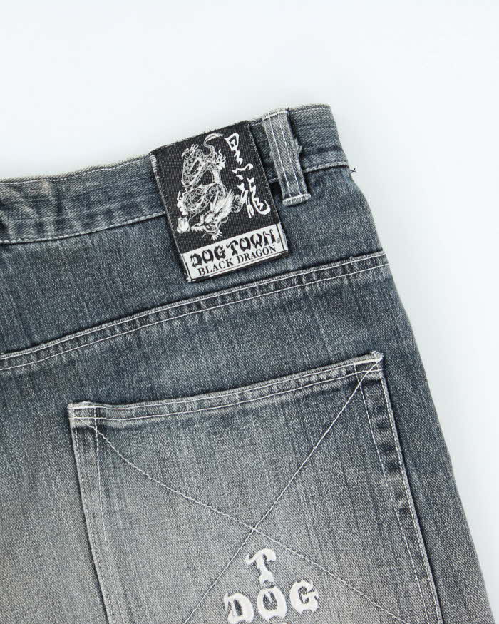 Vintage Y2K 00s Dog Town Black Dragon Japan Embroidered Baggy Fit