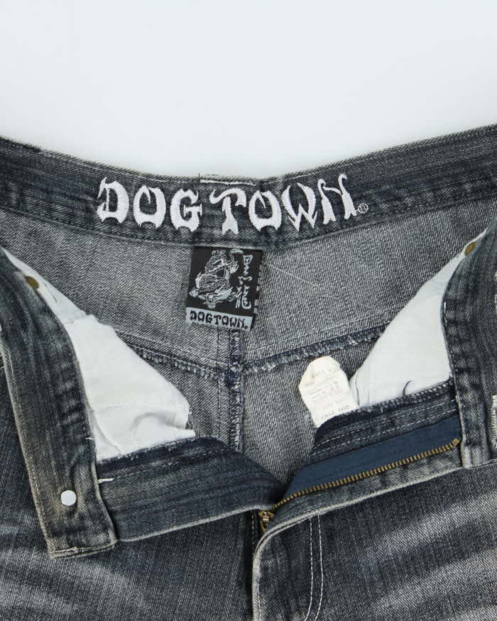 Vintage Y2K 00s Dog Town Black Dragon Japan Embroidered Baggy Fit