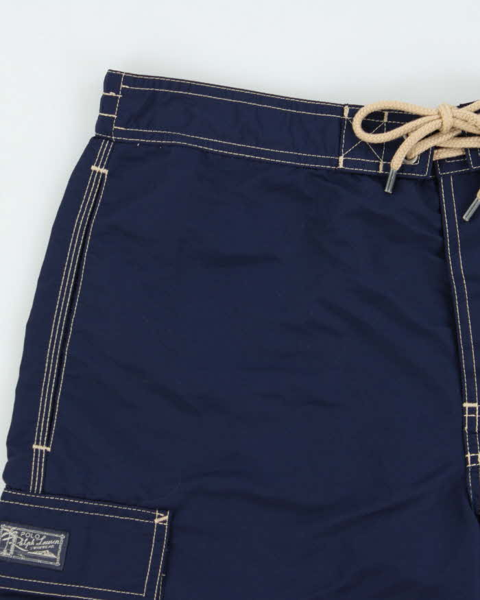 Vintage Polo Ralph Lauren Contrast Stitch Relaxed Fit Swim Shorts - S