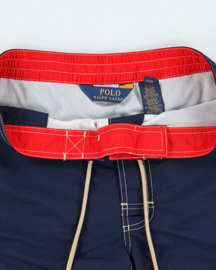 Vintage Polo Ralph Lauren Contrast Stitch Relaxed Fit Swim Shorts - S