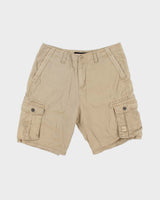 Vintage Quiksilver Khaki Canvas Loose Fit Cargo Shorts - W34