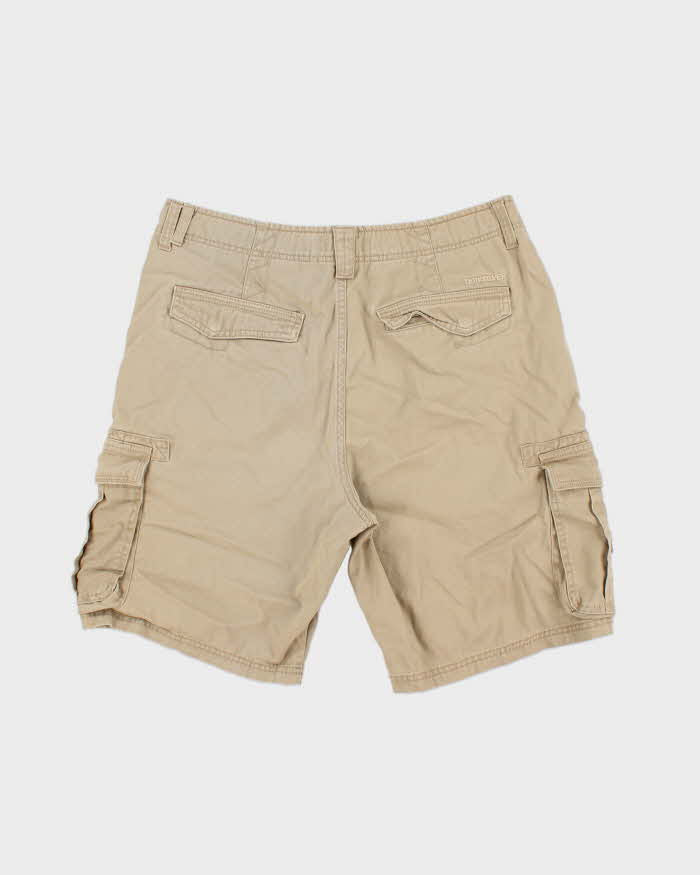 Vintage Quiksilver Khaki Canvas Loose Fit Cargo Shorts - W34