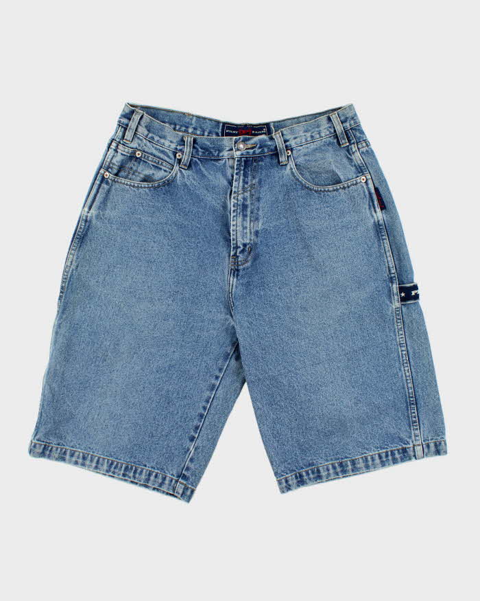 Vintage 1990s Phat Farm Baggy Fit Denim Carpenter Shorts - W34