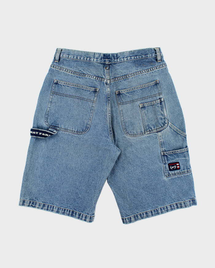 Vintage 1990s Phat Farm Baggy Fit Denim Carpenter Shorts - W34