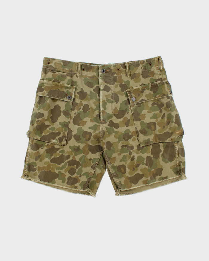 Vintage Polo Ralph Lauren Surplus Duck Camo Loose Fit Field Canvas Cargo Shorts - W36