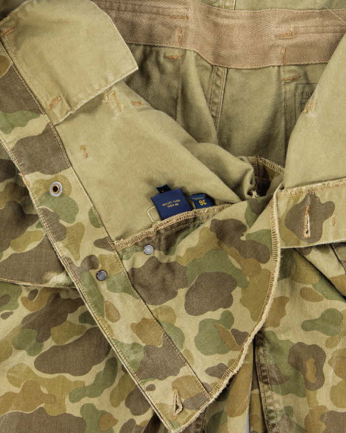 Vintage Polo Ralph Lauren Surplus Duck Camo Loose Fit Field Canvas Cargo Shorts - W36