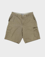 Vintage Y2K 00s Columbia Loose Fit Khaki Canvas Technical Cargo Shorts - W32