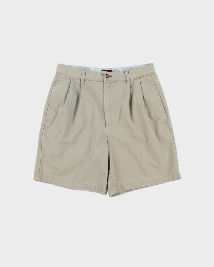 Vintage Y2K 00s Tommy Hilfiger Double Pleated Chino Bermuda Shorts - W30