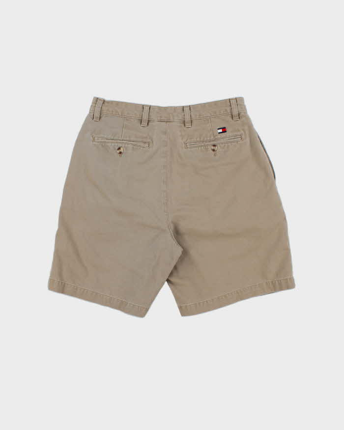 Vintage Y2K 00s Tommy Hilfiger Double Pleated Khaki Chino Bermuda Shorts - W30
