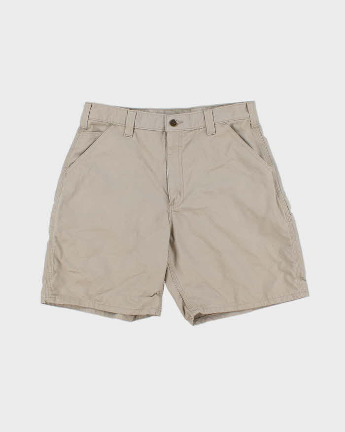 Vintage Carhartt B144 Tan Original Loose Fit Canvas Carpenter Shorts - W32