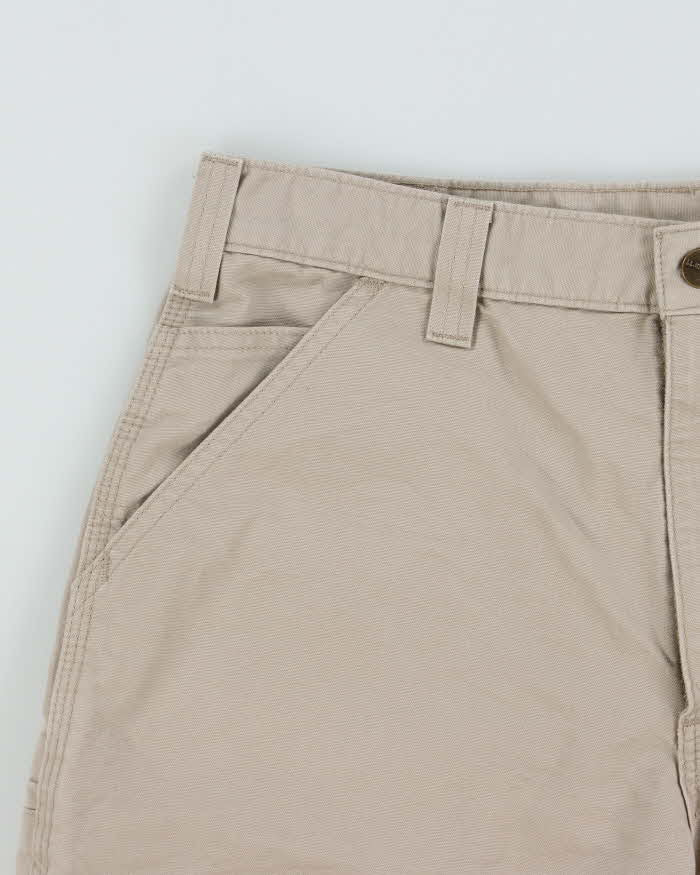 Vintage Carhartt B144 Tan Original Loose Fit Canvas Carpenter Shorts - W32