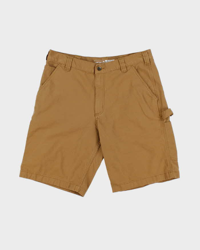 Vintage Carhartt Tan Rugged Flex Canvas Utility Relaxed Fit Carpenter Shorts - W36